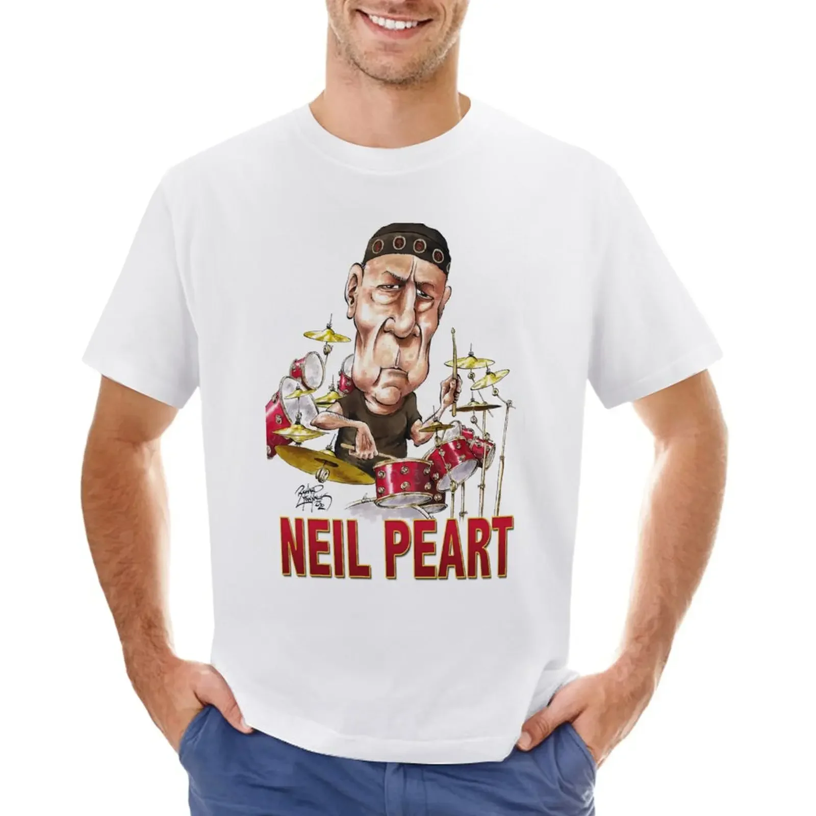 Neil Peart T-Shirt Blouse animal prinfor boys anime tops funny t shirts for men