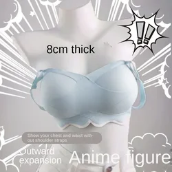 Push Up Bra for Small Breasts A-C Cup Anti Slip Adhesive Silicone Bra Invisible Backless Strapless B to D Lift Gel Bra