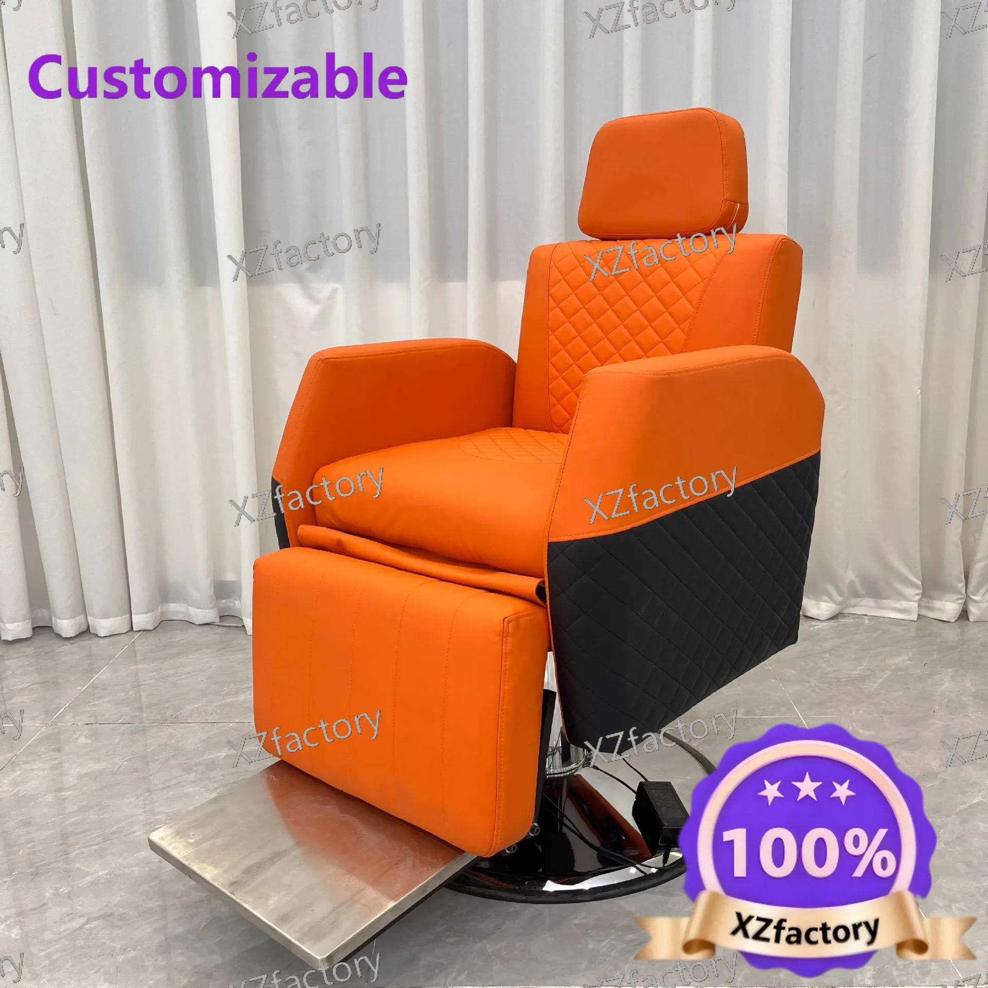 Reclining hair therapy chair,adjustable physiotherapy chair beauty and hairdressing chair with lifting function and widened base
