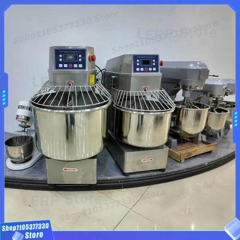Commercial Spiral Dough Mixer 20L 30L 40L 50L CE ETL Certified Electric Bread Kneading Machine for Bakery Pizza Making