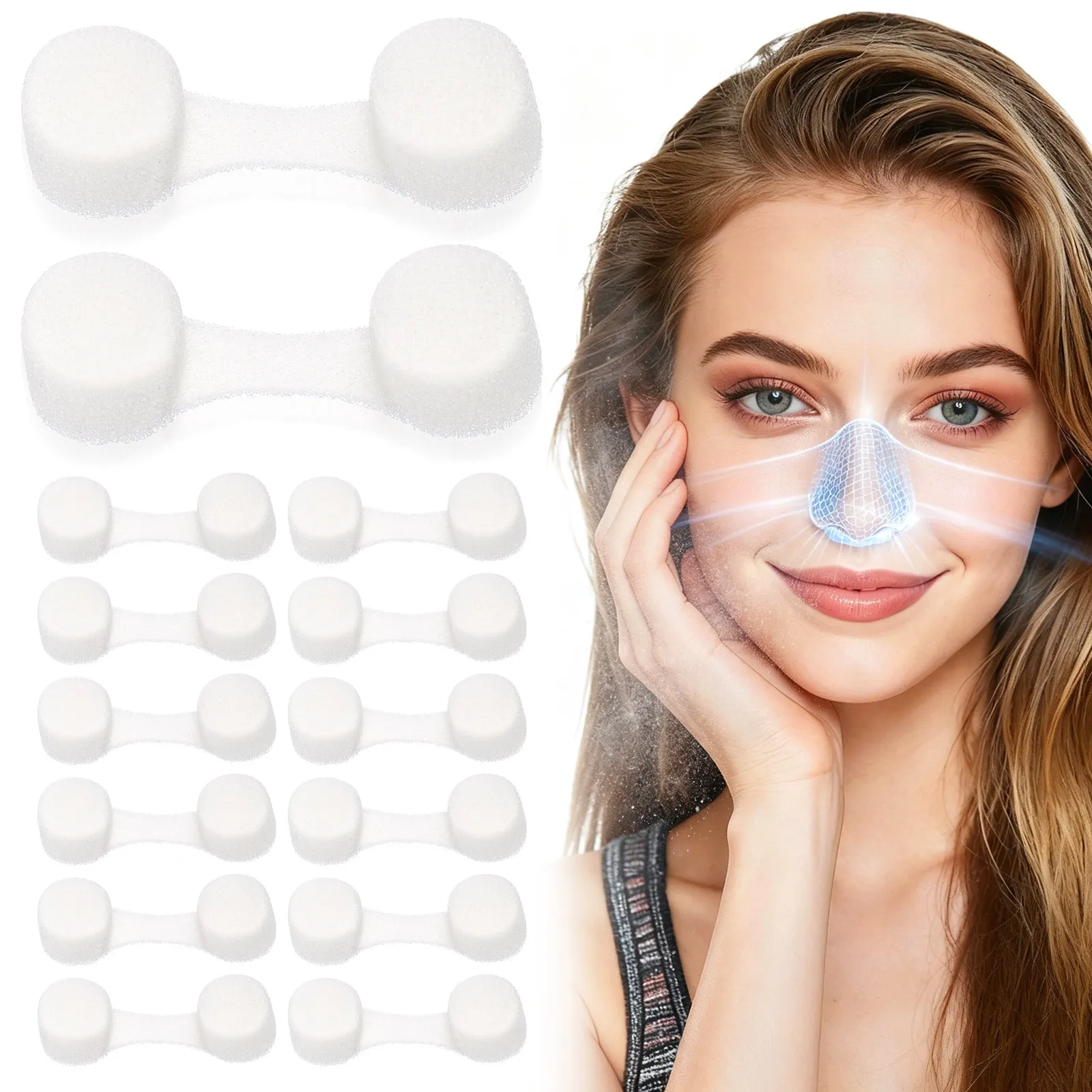 Reusable Nasal Filters 50 Pieces Invisible Dustproof Nose Plugs Breathable Protection for Woodworking