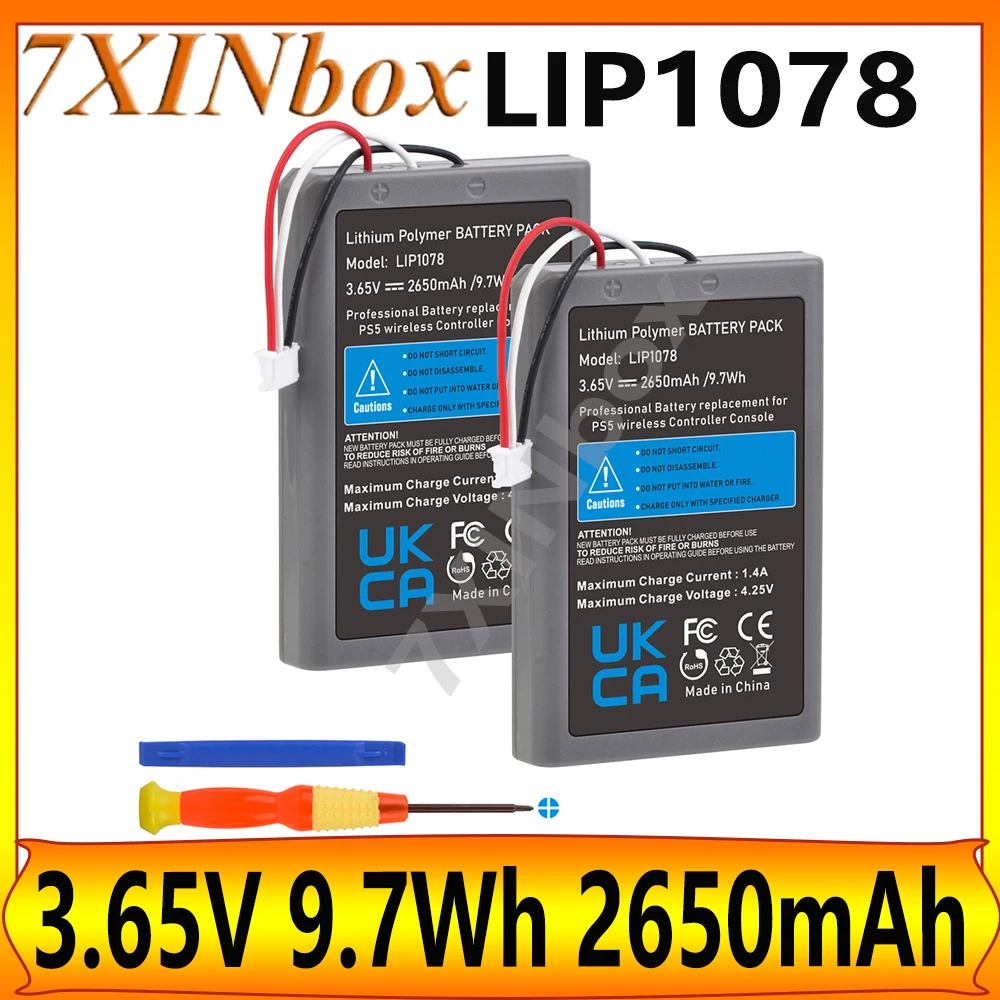 7XINbox 2650mAh PS5 Controller Battery LIP1078 For Sony PlayStation 5 DualSense CFI-ZCT1W Wireless Controller