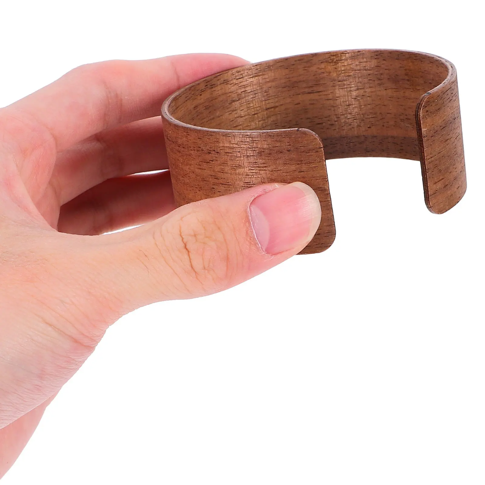 Wood Cup Protective Sleeve Heat Insulation Mug Cover Elegant Polished Wood Grain Sturdy Drink Sleeve for Home Office Outdoor