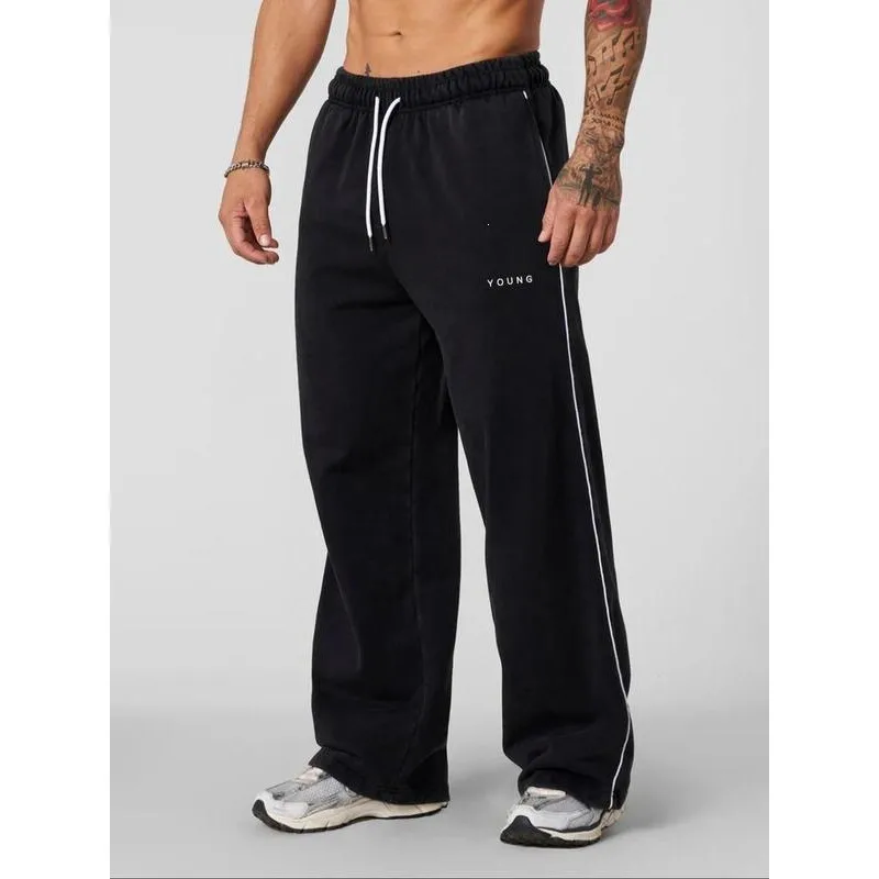 

Men's Athletic Training Pants Sporty Long Trousers Straight Leg Neutral Style for Spring Season Casual Wear Made of Other Mat...