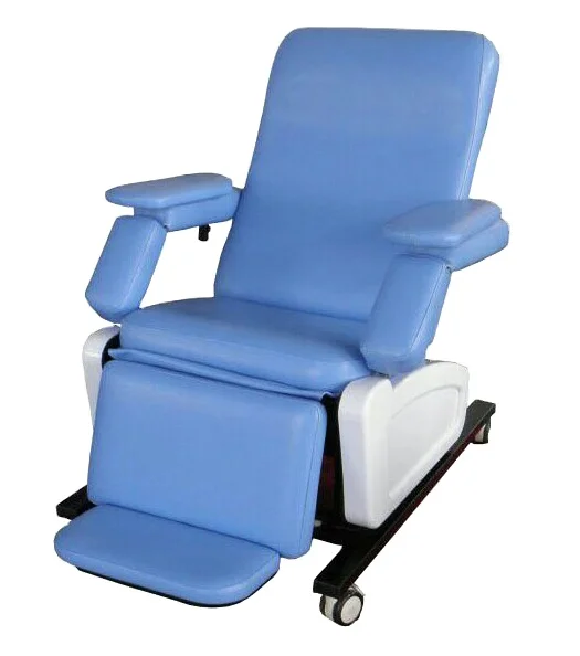 Hospital Furniture Multifunction Comfortable Electric Blood Sample Collection Hemodialysis Dialysis Chair With Infusion Rack