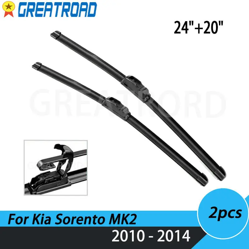 Wiper Front Wiper Blades For Kia Sorento MK2 2010 - 2014 Windshield Windscreen Front Window 24