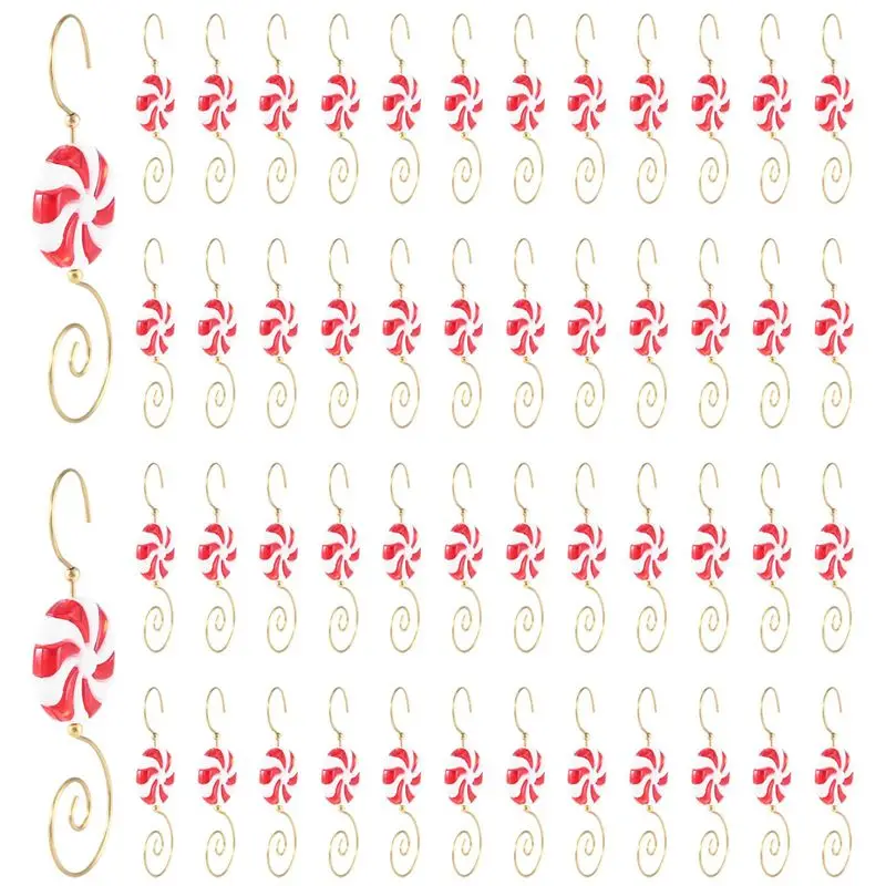 

AB51 50 шт. рождественские украшения металлические крючки уличные рождественские украшения металлический уличный орнамент праздничный