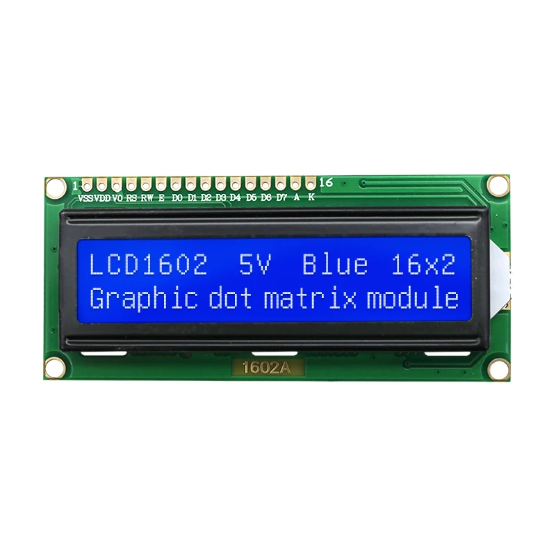LCD1602A LCD Module Blue / Yellow Green Screen  16x2 Character LCD Display     3.3V/5V for arduino