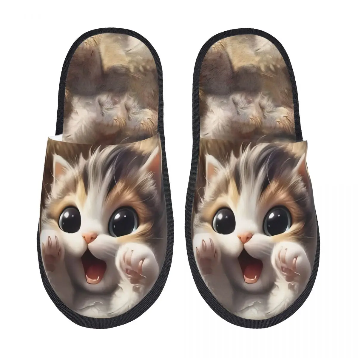 Custom Cute Cat Guest Slippers for Bathroom Women House Slipper