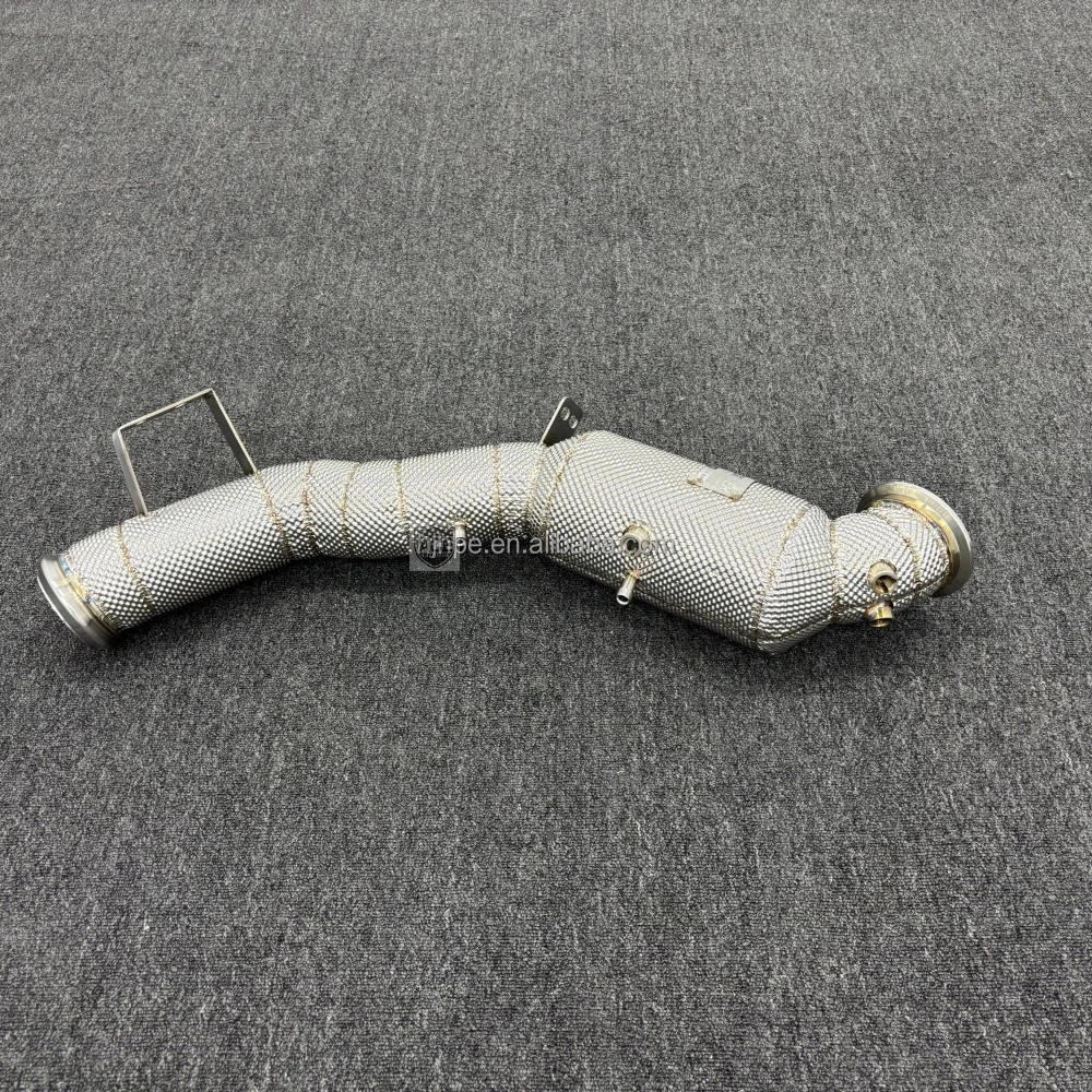 Exhaust Downpipe for Mercedes Benz C43 2.0T W206 Stainless Steel Heat Shield Straight Pipe Performance Upgrade