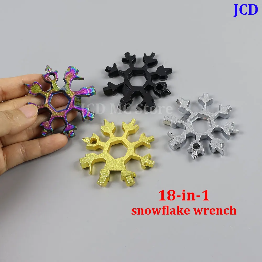 Multifunctional Snowflake Wrench Tool Steel Octagonal Hexagon Portable 18 in One Mini Universal Wrench