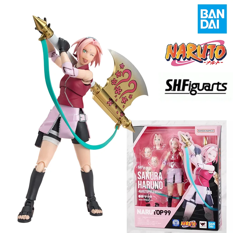 

Оригинальный BANDAI Naruto S.H.Figuarts SHF Sakura Haruno NARUTOP99 Edition аниме фигурки игрушки коллекционные подарки для детей