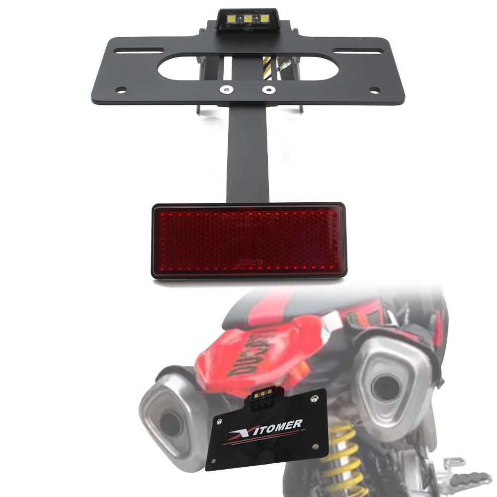 For Ducati Hypermotard 698 Mono 698 Mono RVE 2024- Rear Tail Tidy Motorcycle Fender Eliminator kit License Plate Holder Bracket