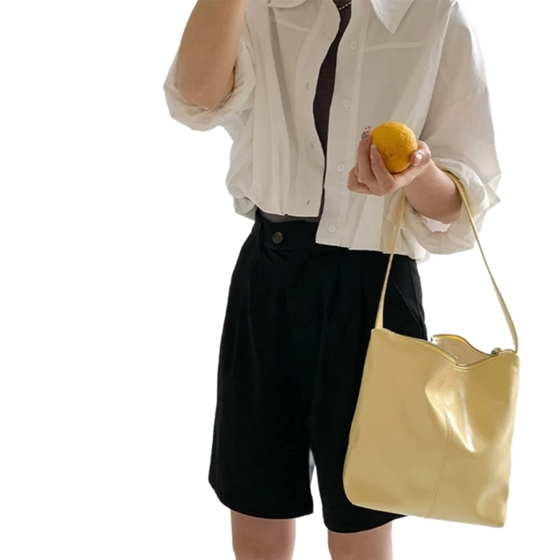 Women Underarm Bag Fashionable Armpit Bag PU Leather Shoulder Bag Girls Shopping Dating Bag Aesthetic Handbag
