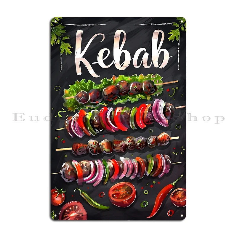 أنا أحب كباب خفيف دونر كباب Dönerspieß Dönerbag دونر كباب Extravaganza معدن كلاسيكي مطبوع جدار اللوحة تين تسجيل ملصق