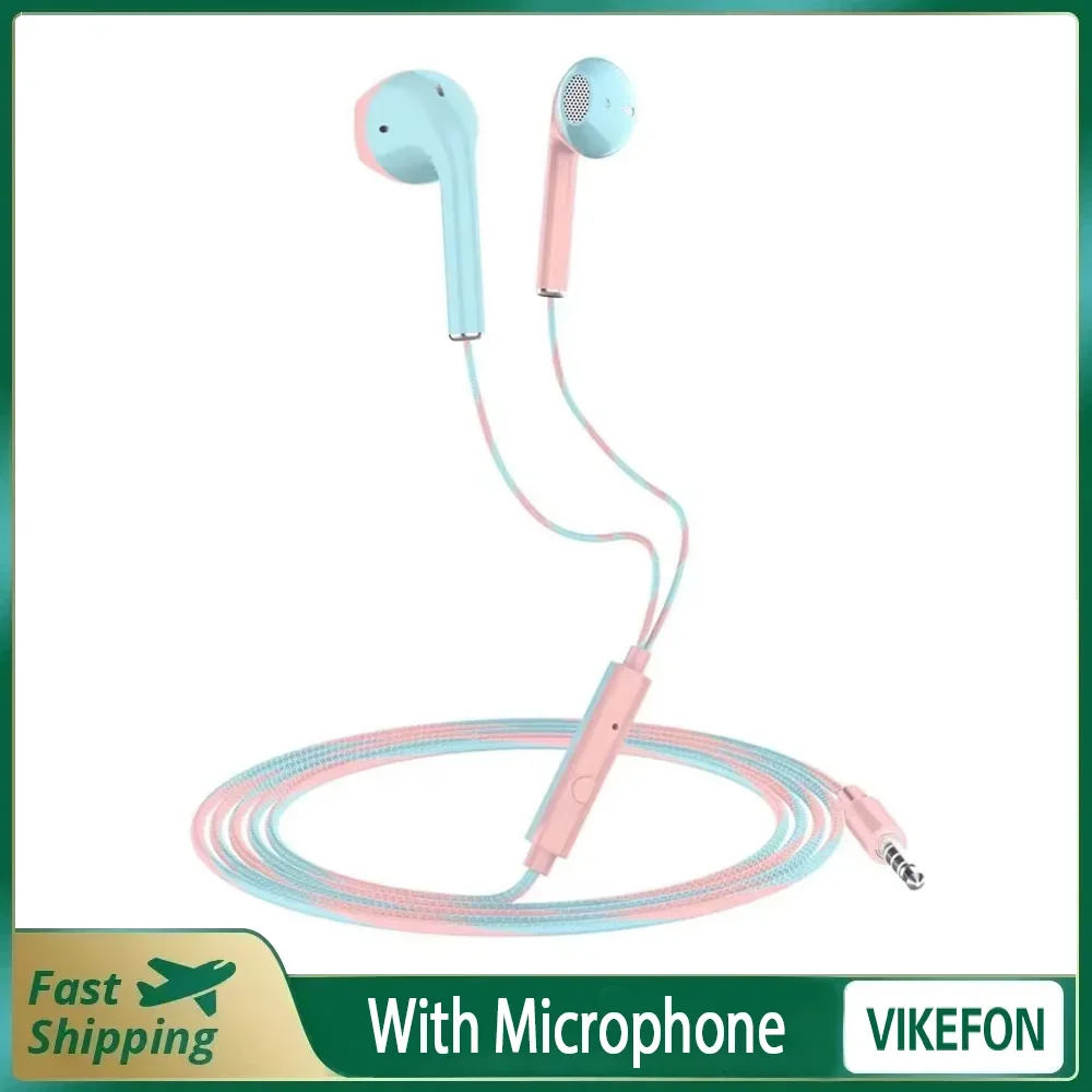 

3.5mm Wired Headphones With Bass Earbuds Stereo Earphone Music Sport Gaming Headset With Mic For Xiaomi IPhone Huawei Samsung