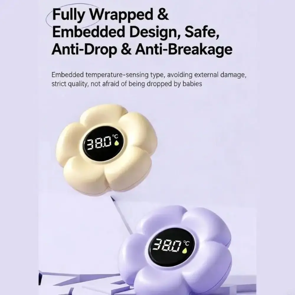 Waterproof Baby Bath Thermometer Flower Shaped Three-color Reminder Bathtub Water Temperature Detector LED Screen Display