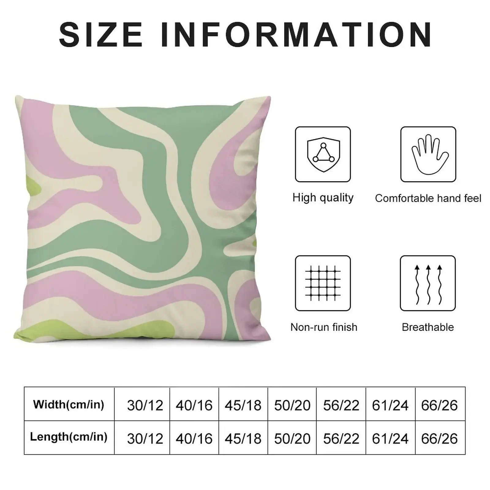 Modern Retro Liquid Swirl Abstract in Soft Pastel Lavender Pink Lime Green Cream Throw Pillow christmas pillowcases pillow