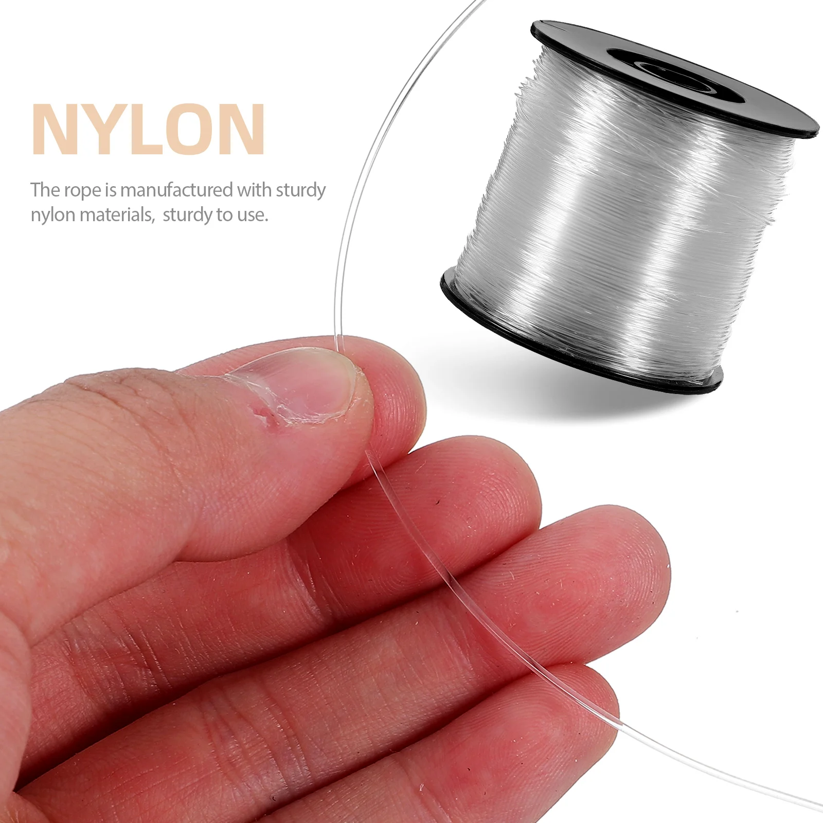 

1 set Nylon Fishing Line Kit 200M 0.80mm Transparent Cord Aluminum Accessories for Picture Hanging Photo Frames Decorative Wall