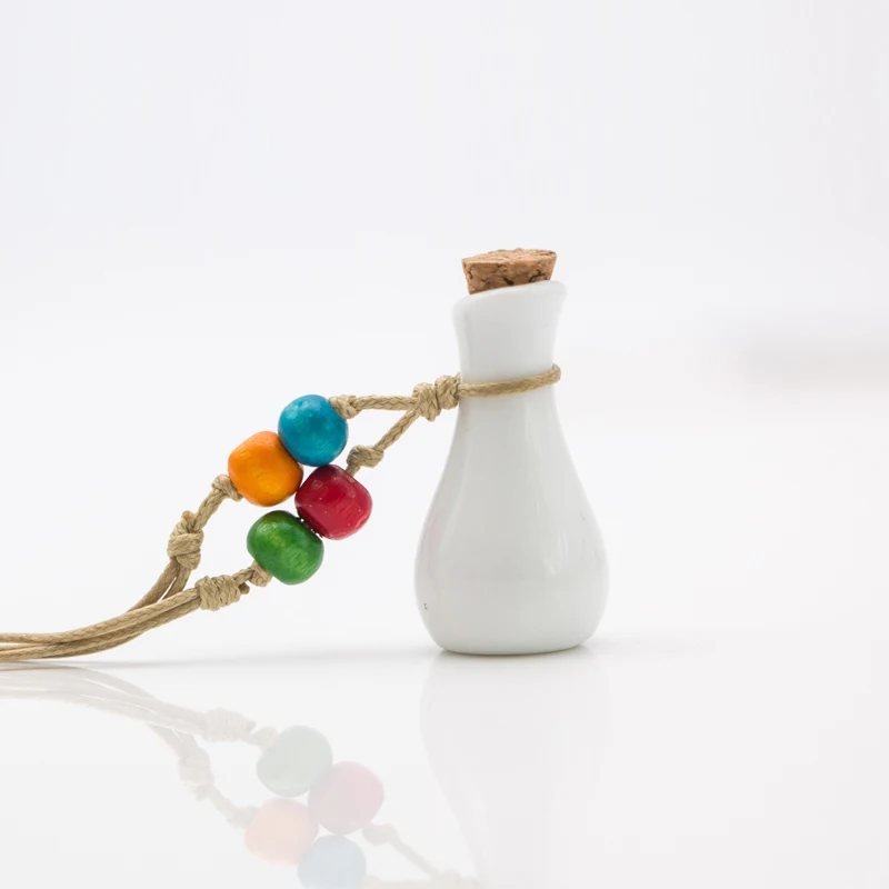 Cute perfume bottle necklace women\'s ceramic classic necklaces & Pendants DIY handmade necklace for women Gift #1199