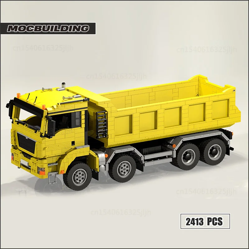 Moc Building Blocks 8x4 Dump Truck Technology Bricks L250G Wheel Loader Motor Machine Drawbar Trailer Model Toys Gifts