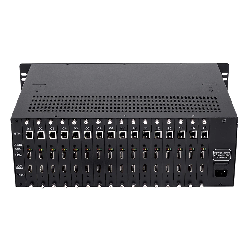 Codificador de Vídeo Ultra HD, Codificador HDMI de 16 canais, HDMI para IP, H.265, H.264, RTSP, Cabo HEVC, Front End, H.265, H.264