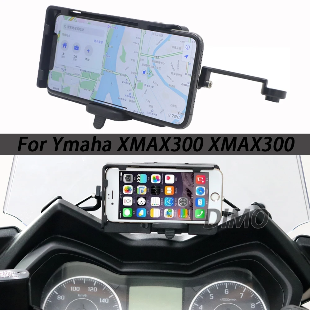 

Передняя подставка для телефона мотоцикла для Yamaha XMAX 300 XMAX300 X MAX 300, держатель для смартфона, телефона, GPS навигатора, пластинчатый кронштейн