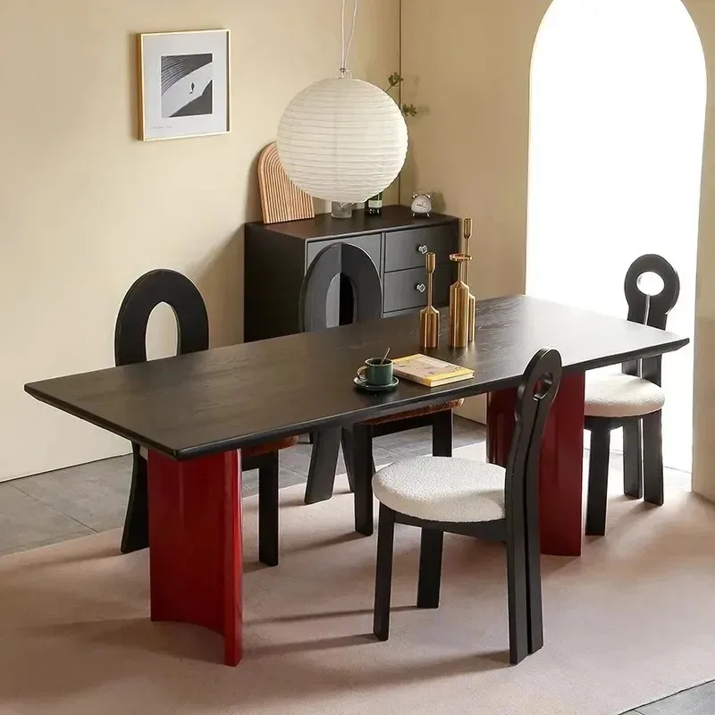 Party Modern Wood Dining Table Set Designer Elegant Office Workstations Dining Table Vintage Wooden Mesa De Jantar Furniture