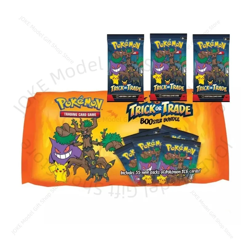 

2024, карты покемонов, трюк или торговля, комплект бустеров на Хэллоуин, Генгар, покемон, TCG, детская вечеринка, ограниченная коллекционная карточка