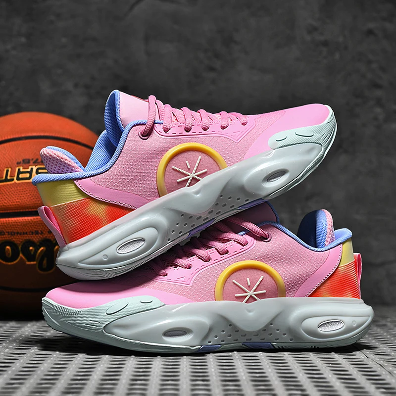 أحذية رجالية ربيعية، قابلة للتنفس، ممتصة للصدمات، خفيفة الوزن، أحذية كرة سلة عملية، رياضية مضادة للانزلاق ومقاومة للاهتراء