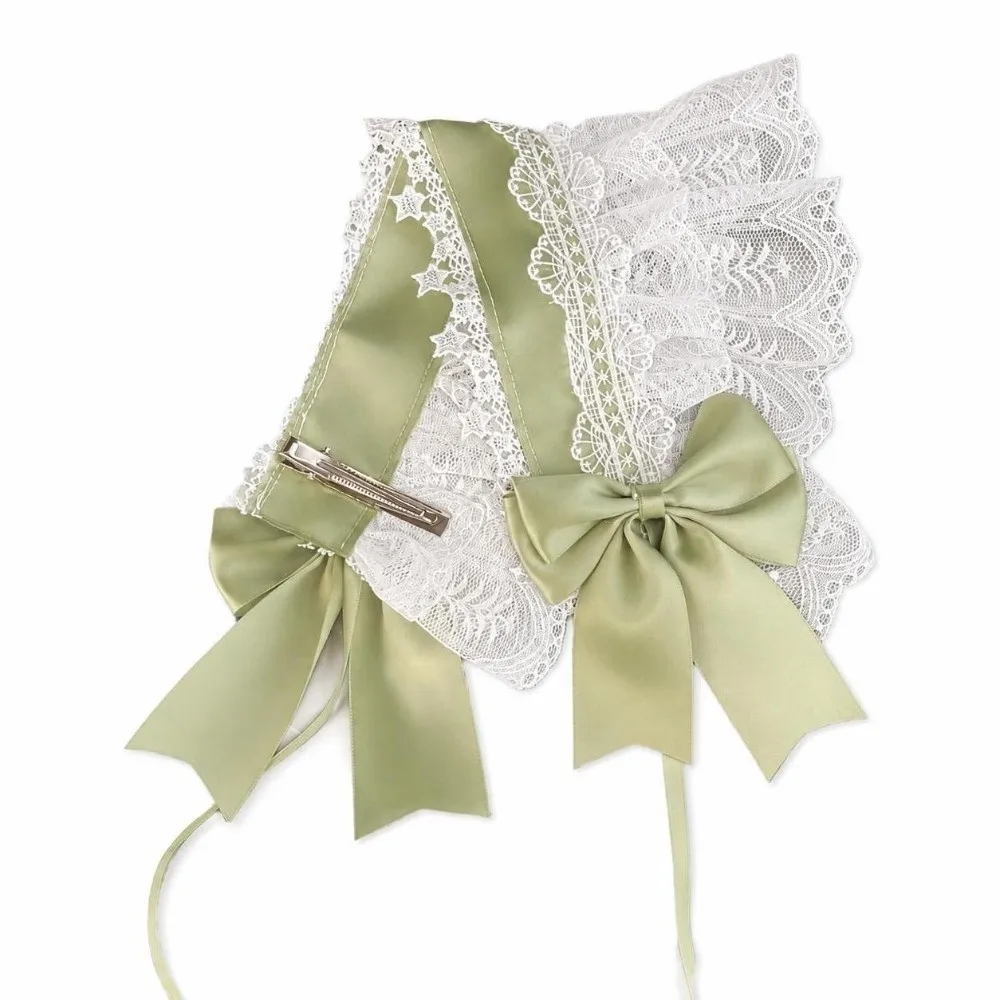 Cute Ribbon Bow Lace Headband Lace Trim Lolita Hair Accessories Cosplay Headpiece Multi-colored Sweet Hair Hoop For Cosplay
