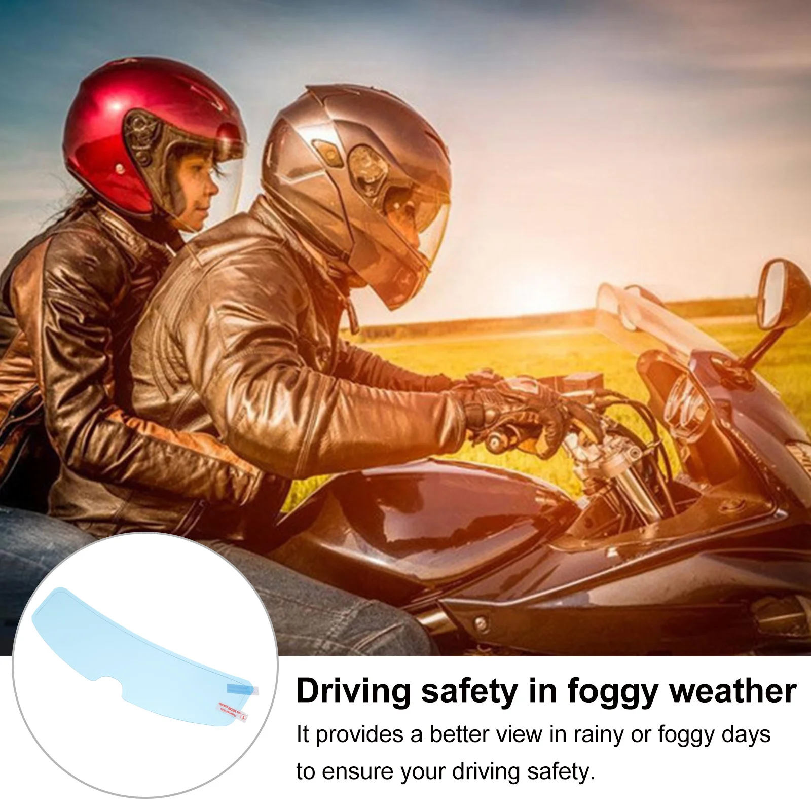 

1Set Cycling Waterproof Anti Fog Film for Motorcycle Universal Protective Shield for Safe Rainy Day Riding