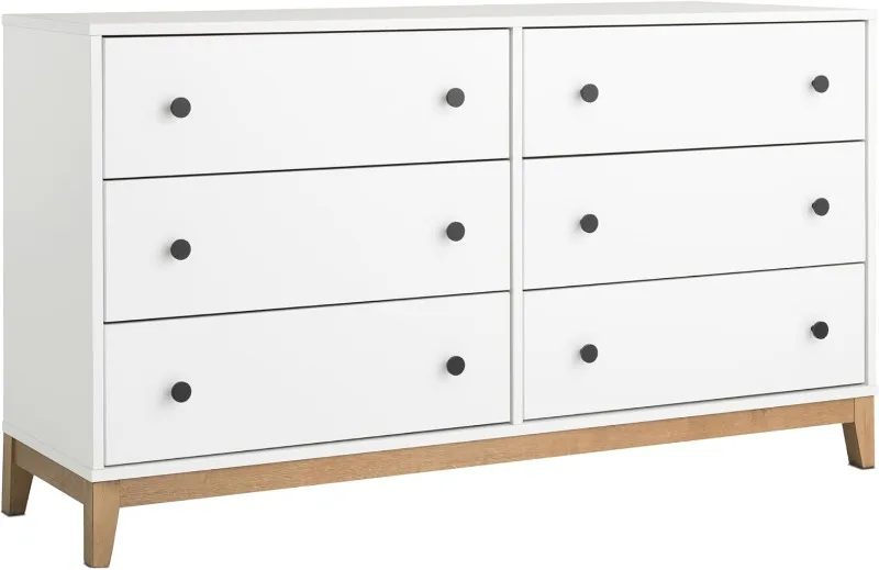 Nordik Dresser, Dresser for Bedroom, Chest of Drawers with 6 Drawers, 16