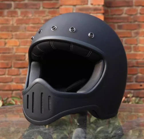 High strength fiberglass classic retro off-road full face helmet, For Harley Davidson and off-road motorcycle protective helmets
