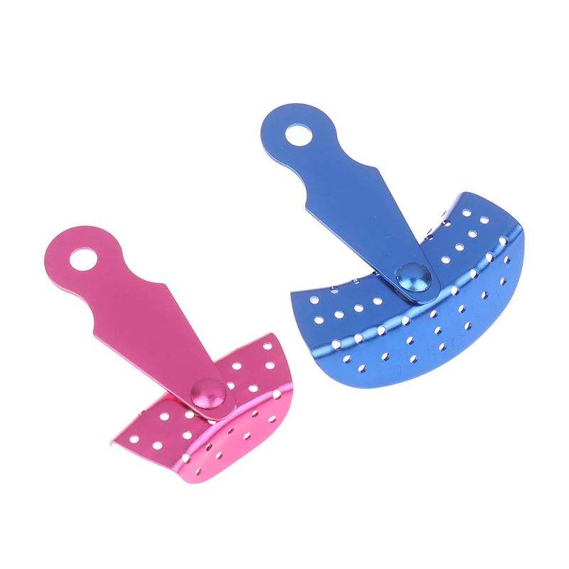 Adjustable Rotatable Dental Impression Tray Autoclavable Perforated Aluminum Tray Adult Child Dental Oral Impression Tools