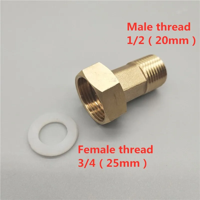 1/2" 3/4" BSP Stecker auf 3/4" 1" BSP Innengewinde Messing Rohrverschraubung Adapter Koppler Anschluss für Wasserzähler