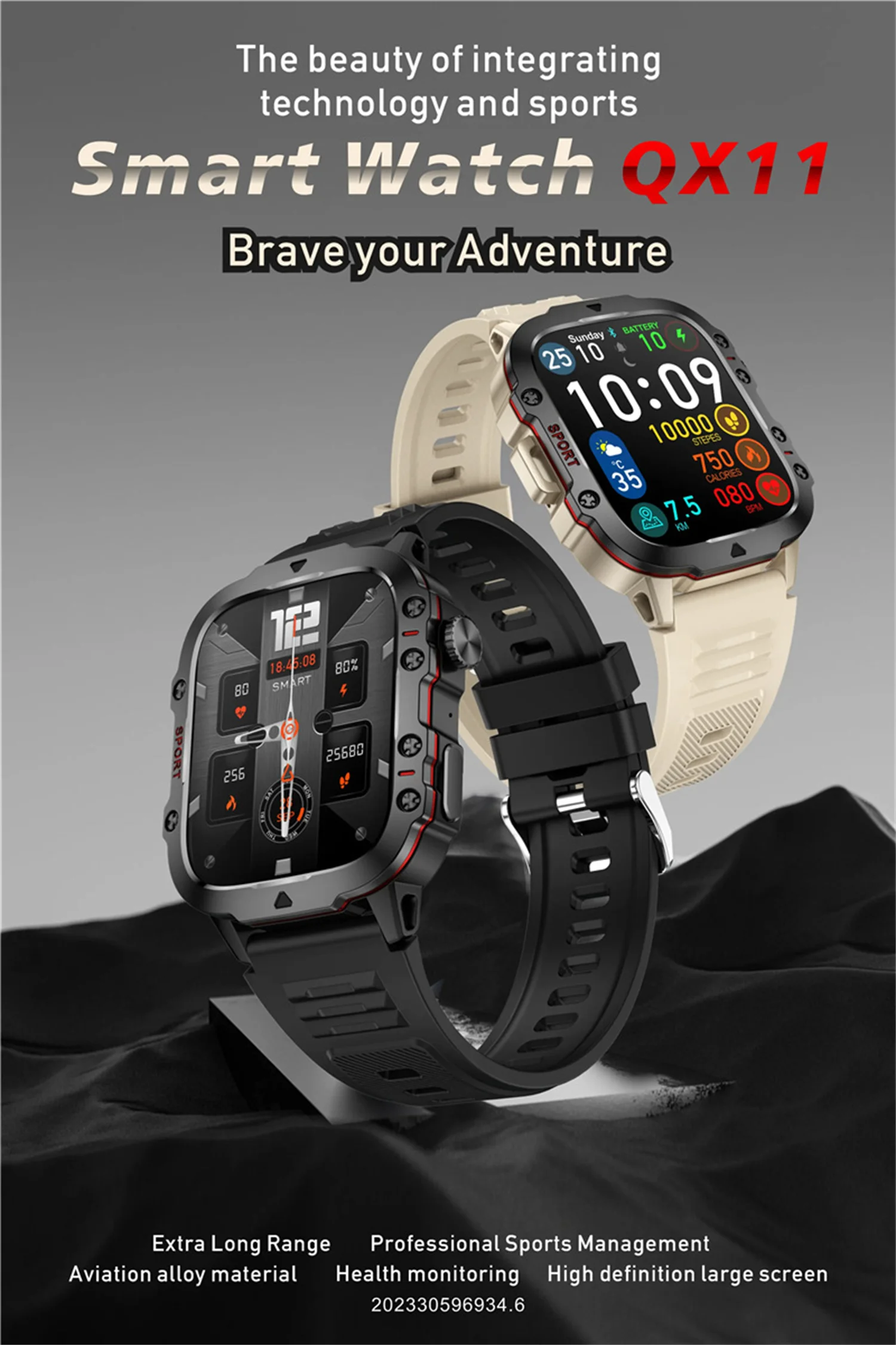 

QX11 Sports Smartwatch | Multi-Sport Mode | Bluetooth Call | Fitness Tracker | Best Seller
