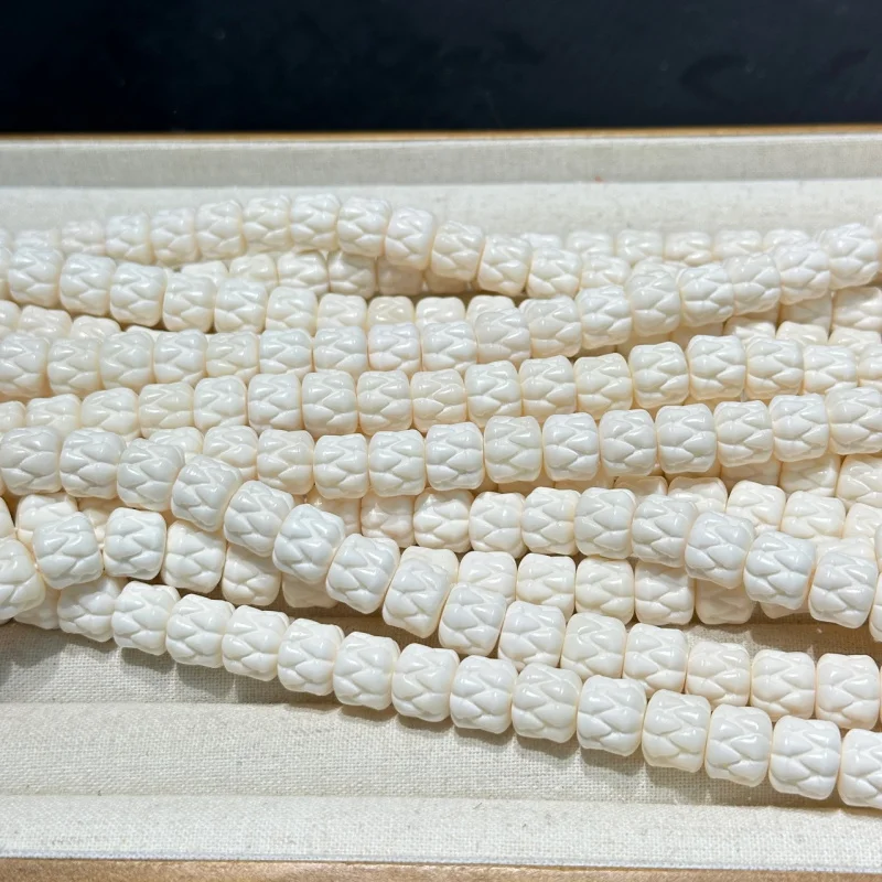 Tibetan Bone White Devour Beiyun 108 PCs Multi-Circle Long Chain about 9 X11mmdiy Crafts Prayer Beads Jewelry Accessories