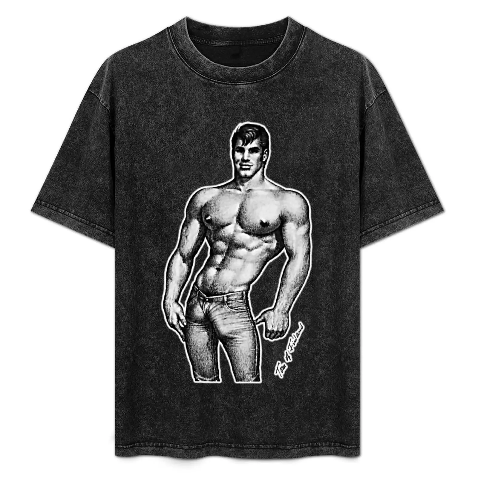 

Vintage Tom of Finland Sketch (White) T-Shirt Gym Wear Breathable Short Sleeve Tee