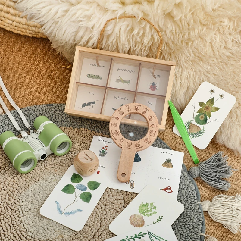 Baby Outdoor Avontuur Set Insect Observatie Box, Vergrootglas, Telescoop Bos En Boerderij Natuur Exploratie Games Kid Giff