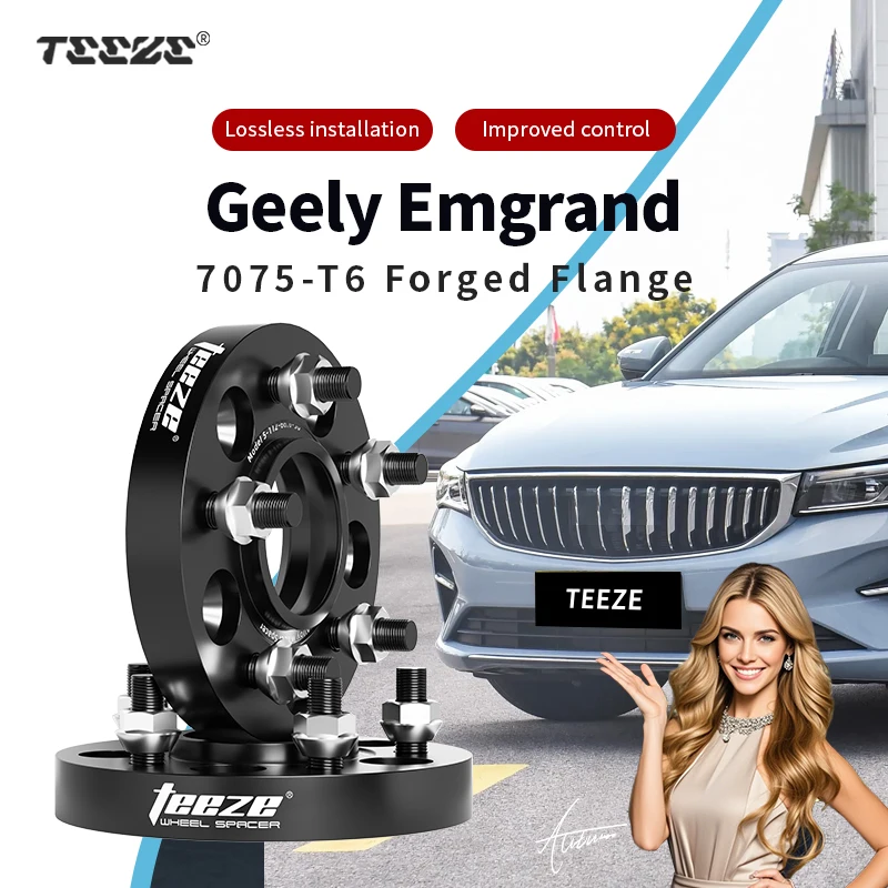 

Teeze 2/4 шт. 5x114,3 CB 54,1 M12 x 1,5, центральная черная кованая прокладка для колеса для Geely Emgrand, фланцевая пластина 15/20/25/30/35 мм