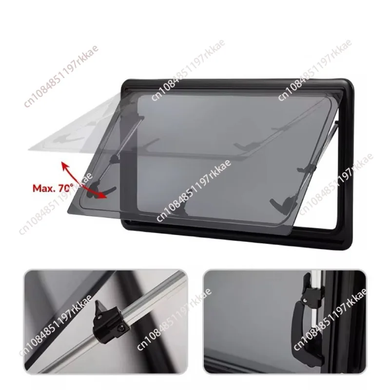 MD-JPR10 Series Right Angle Push Out Window with Roller Blind One Piece RV Window Accessory