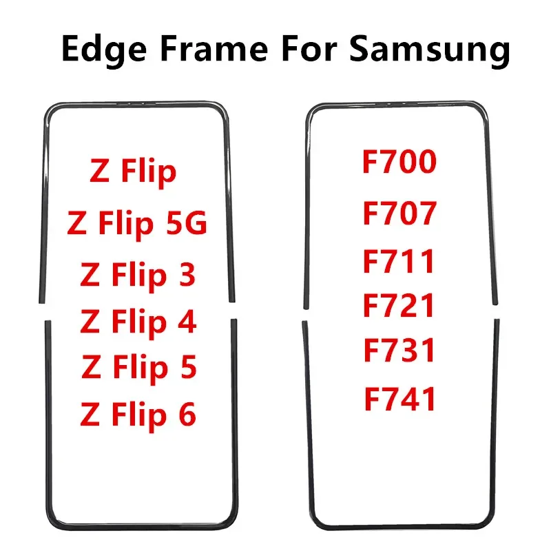 Edge Strips For Samsung Galaxy Z Flip 6 5 4 3 5G F741 F731 F721 F711 F707 Middle Frame Stand Housing Bezel Replace Repair Parts