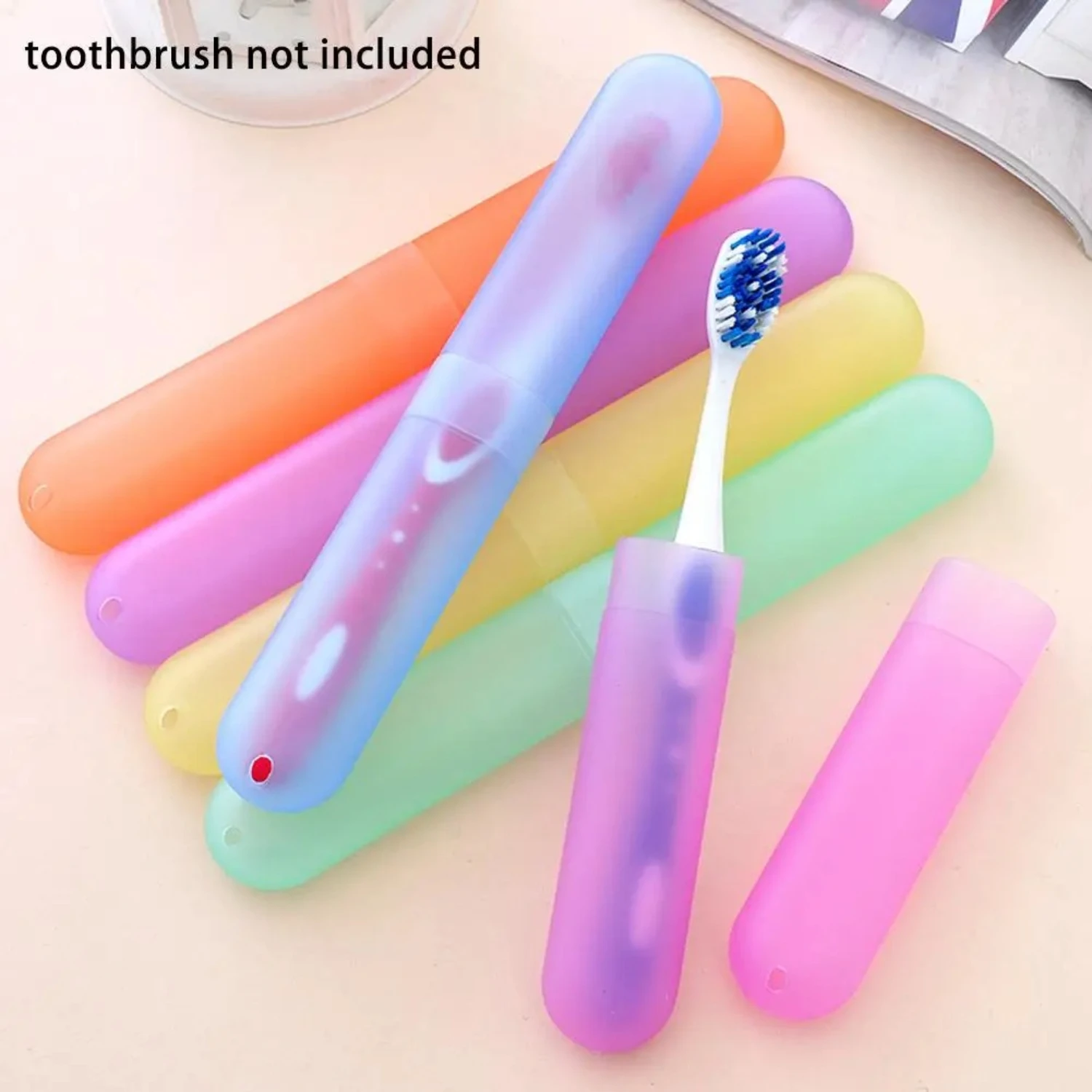 10pcsPortable voyage randonnée Camping porte-brosse à dents boîte Tube couverture brosse à dents protéger support étui