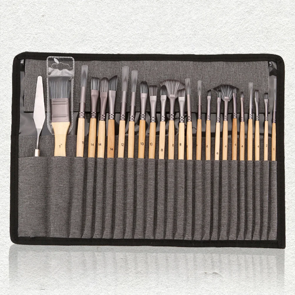 

24pcs Paintbrush Set Watercolor Brush Kit For Acrylic Oil Painting Multifunctional Detailing Artist Brushes Tools