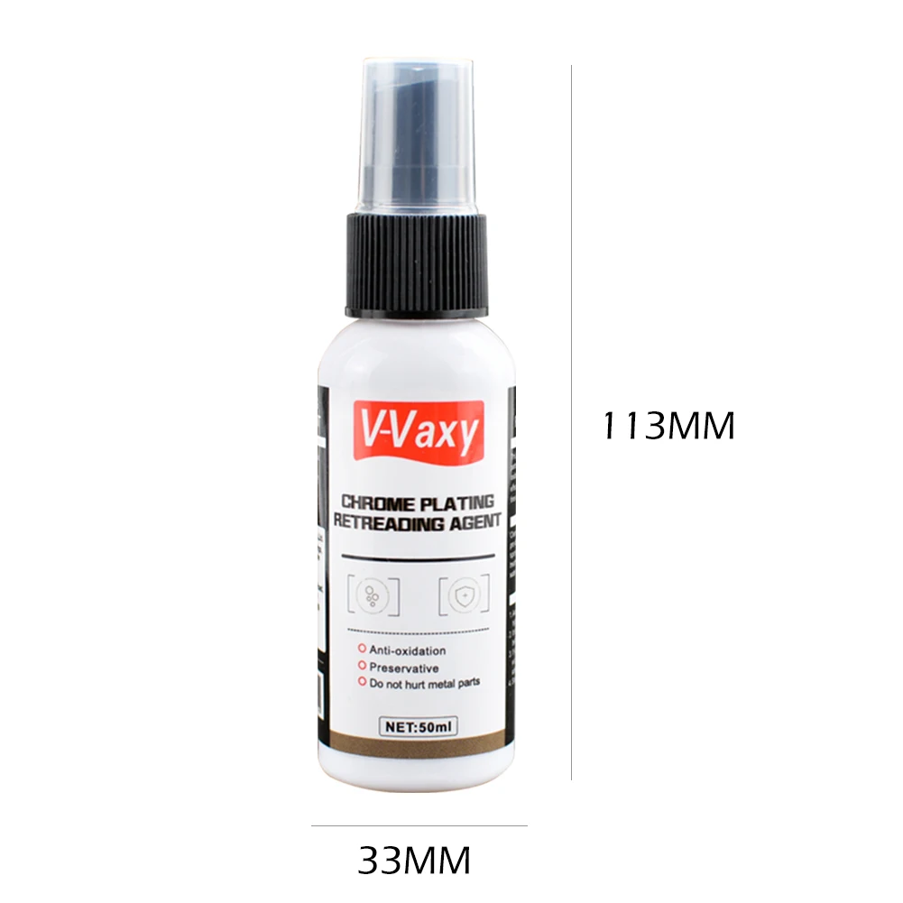 V-Vaxy 50 ml Chromplatten-Runderneuerungsmittel für flüssiges Auto-Logo, Rostentfernungsreiniger
