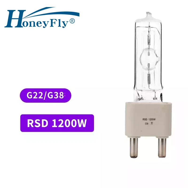 

HoneyFly RSD 1200W Metal Halide Lamp G38 G22 230V Marine Metal Dysprosium Bulb Capsule Clear Replacement for HSR MSR 1200W