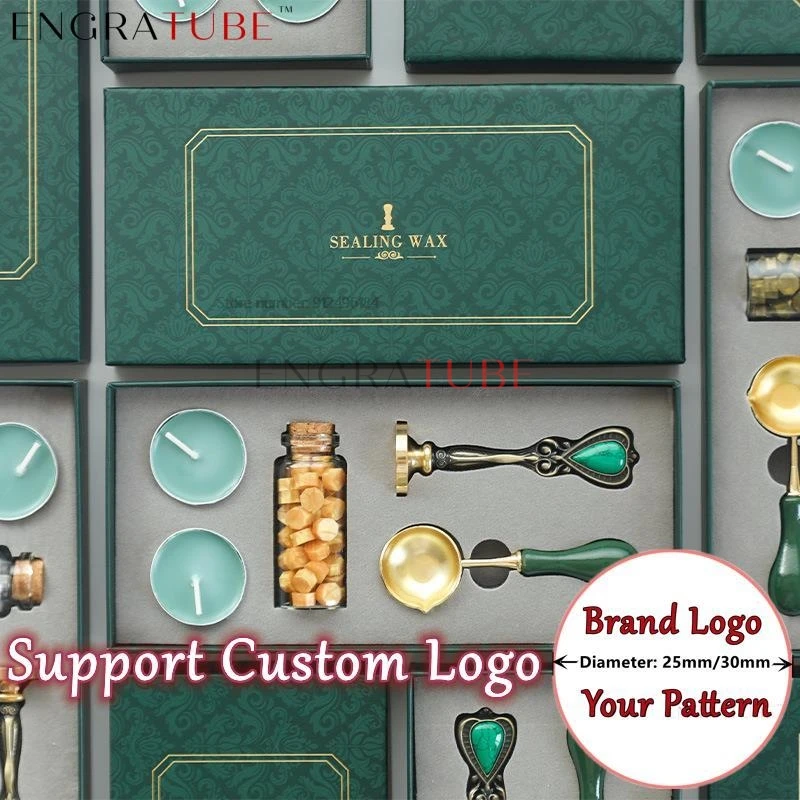 

Штампы на заказ, набор сургучных печатей, медь, индивидуальный подарок с собственным логотипом, сменные ручки с восковыми бусинами, карты, свадебные штампы-приглашения