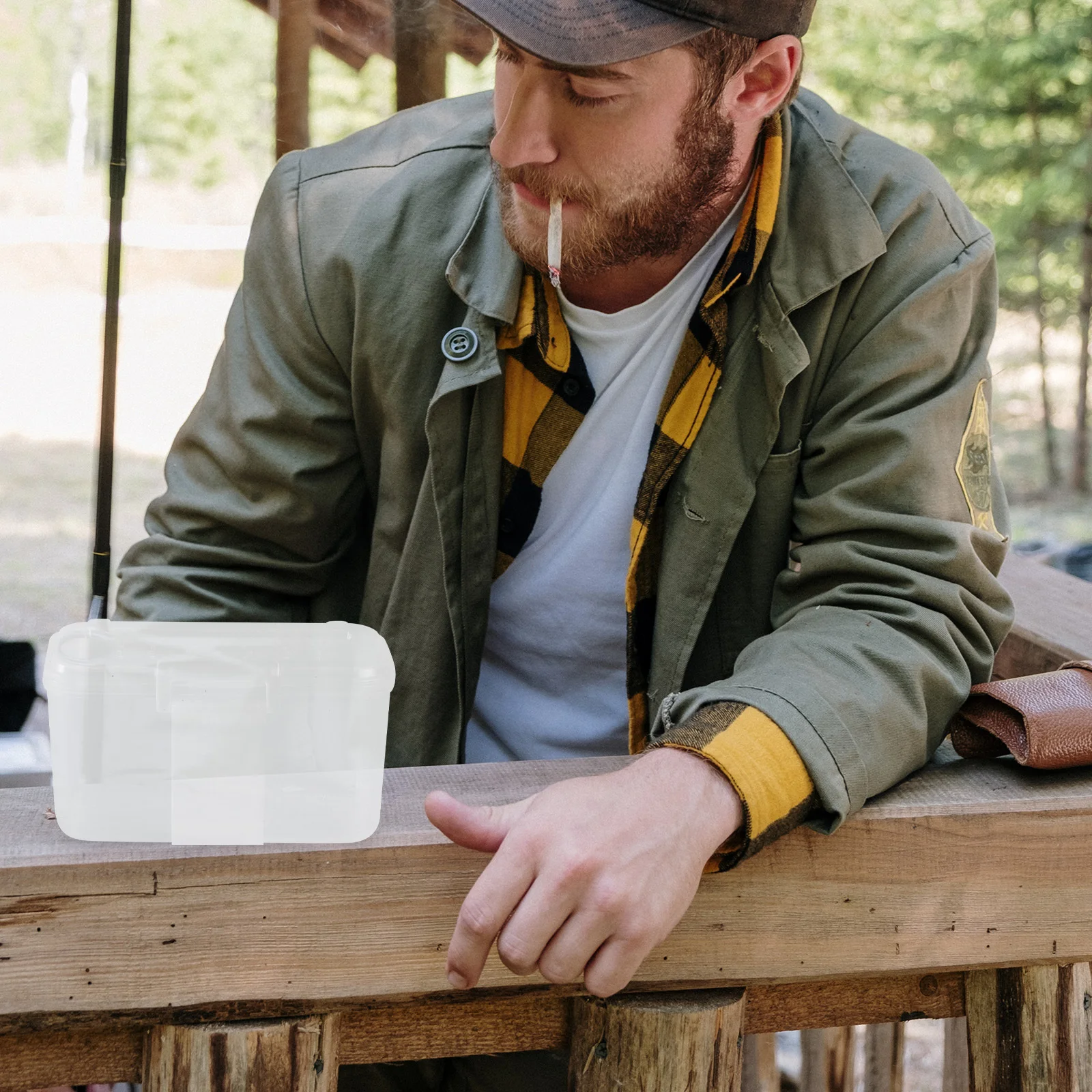 

2Pcs Portable Blood Worm Breeding Box Sturdy Lightweight Storage Case for and Red Worms White Plastic Box