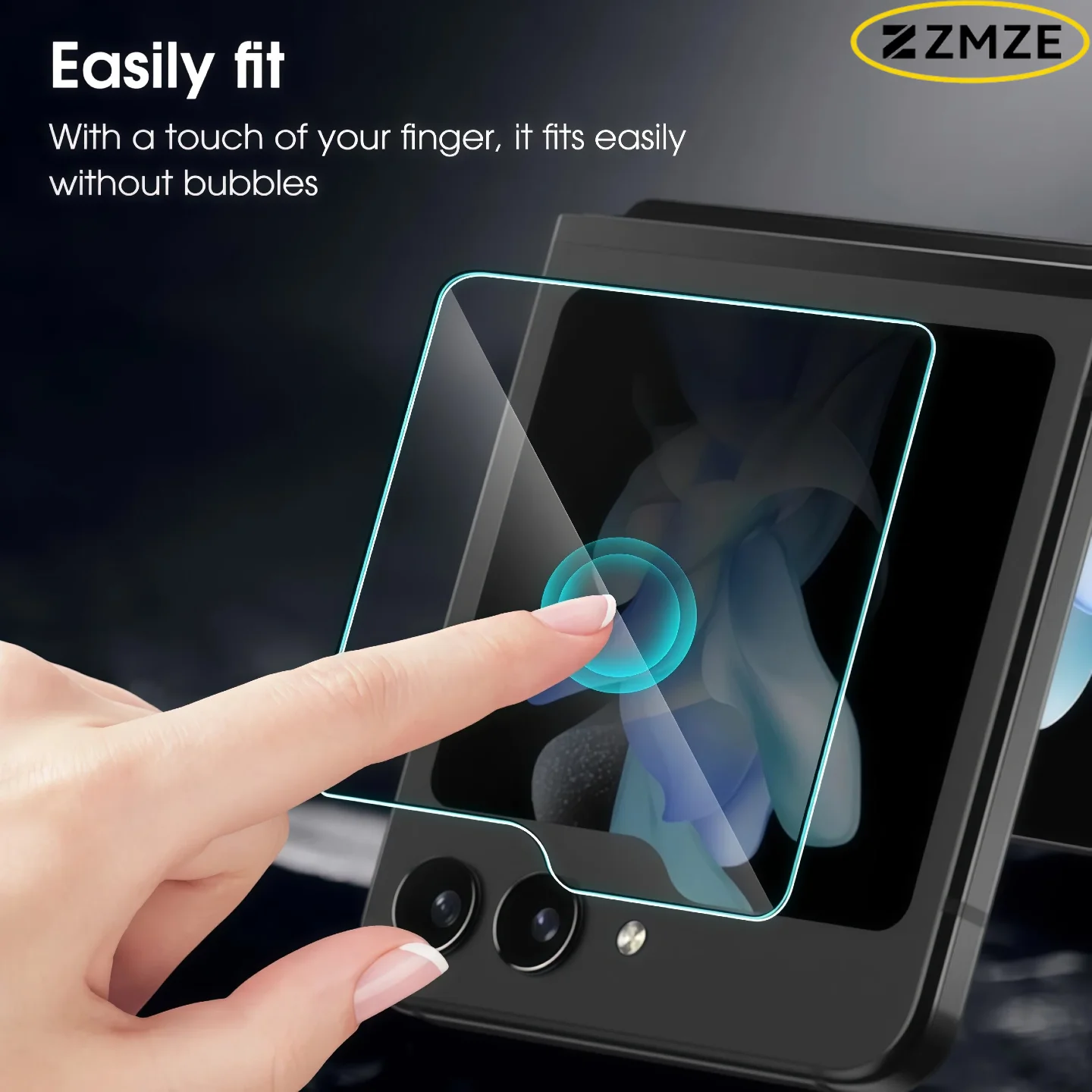 3 Stück Displayschutzfolie für Samsung Galaxy Z Flip 5/6/7/7 FE HD Gehärtetes Glas Außendisplay-Schutzfolie für Faltbaren Zweitbildschirm – Detail 7
